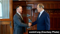 სამხრეთ ოსეთის დე ფაქტო პრეზიდენტი ალან გაგლოევი, რუსეთის საგარეო საქმეთა მინისტრი სერგეი ლავროვი 