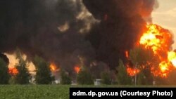 Пожежа на нафтобазі у Дніпропетровській області, 18 червня 2022 року