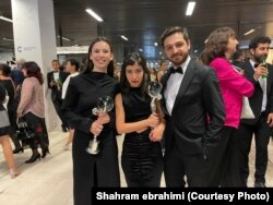 თაკი მუმლაძე, მარიამ ხუნდაძე და იოსებ "სოსო" ბლიაძე კარლოვი ვარის 56-ე საერთაშორისო კინოფესტივალზე