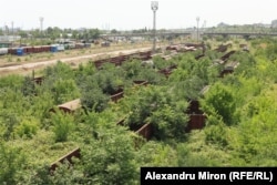 Liniile de cale ferată sunt blocate de vegetație și de vagoane abandonate de Fisc în urma unor confiscări.