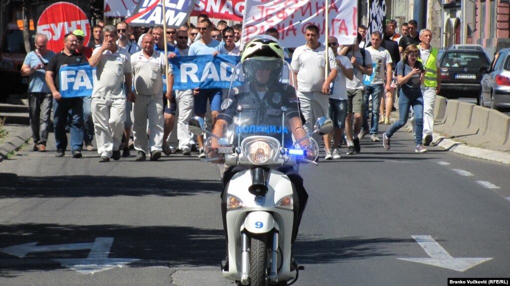 Protest radnika Fijata, 14. jul 2017.