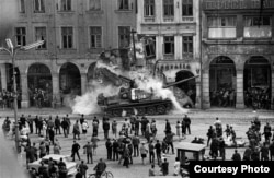 საბჭოთა ტანკი ჩეხურ ქალაქ ლიბერეცში, 1968 წელი