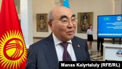 The first president of Kyrgyzstan, Askar Akaev, in Almaty, Kazakhstan, in 2022. 