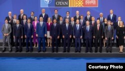 Лидерите на земјите-членки на НАТО на Самитот во Мадрид, 29 јуни 2022