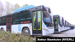 Новые автобусы в Бишкеке. Архивное фото. 