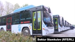 Новые автобусы производства ZHENGZHOU YUTONGBUS в Бишкеке.