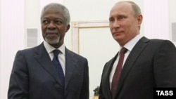 Кофи Аннан и Владимир Путин