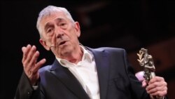 Ивайло Христов в театър „Българска армия“ по време на церемонията за връчване на наградите „Аскеер“ на 24 май 2025 г. Той беше отличен за цялостен принос към театралното изкуство.