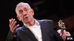 Ивайло Христов в театър „Българска армия“ по време на церемонията за връчване на наградите „Аскеер“ на 24 май 2025 г. Той беше отличен за цялостен принос към театралното изкуство.