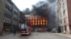 Пожар в здании Невской мануфактуры в Петербурге 