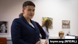 Надежда Савченко, депутат Верховной Рады. Киев, 10 октября 2017 года.
