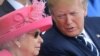 Regina Elisabeta a II-a a Marii Britanii și președintele american Donald President Donald Trump, la ceremoniile de la Portsmouth, 5 iunie 2019 
