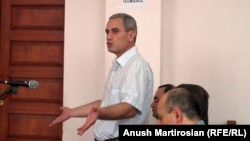 Armenia -- Tigran Grigorian, the former head of the State Ecological Inspectorate, speaks at his trial on bribery charges, 5August 2010.