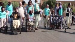 گروه صلح خواهان معلول هرات به ولسوالی ادرسکن رسیدند