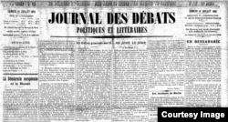 Articolul „En Bessarabie” în Journal des Debats (Foto: BCU, Iași)