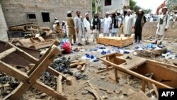 A home in Bar Qambarkhel said to have belonged to Haji Namdar, the head of a hard-line group seeking Taliban-style rule, on June 30