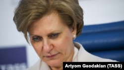 Anna Popova is the chairwoman of Russia's consumer protection agency. (file photo)