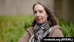 Наста Лойка падчас інтэрв'ю Свабодзе ў Варшаве. 24 красавіка 2026 