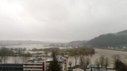 Rijeka Sana izliza se iz korita u Novom Gradu (nekada Bosanski Novi) u sjeverozapadnoj Bosni, 28. 3. 2025
