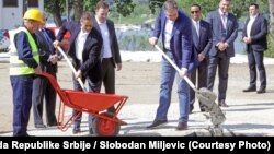 Mohamed Alabar i Aleksandar Vučić, početak gradnje kule "Beograd", 15. april 2016.