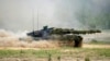 Një tank gjerman në stërvitjet ushtarake të NATO-s në Lituani.