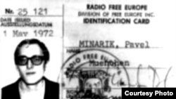 The RFE/RL ID card of former Czechoslovak intelligence agent Pavel Minarik