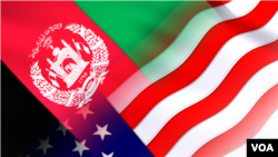 بیرق افغانستان و امریکا