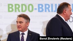 Predsjedavajući Predsjedništva BiH Željko Komšić i član Predsjedništva Milorad Dodik, Slovenija (maj 2021.)