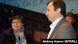 Спонсор фильма «Завтра море» бизнесмен Шынгыс Кульжанов (справа). Алматы, 17 ноября 2016 года.
