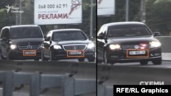Автівки президентського кортежу мають номерні знаки прикриття – тобто їх немає в базі МВС