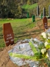 Bosnia, Donja Jablanica, cemetery, the graves of two young people who died in the floods on October 4