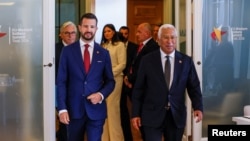 Predsjednik Evropskog vijeća Antonio Košta i predsjednik Crne Gore Jakov Milatović