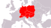 Harta Europei centrele potrivit definiției din Brockhaus Enzyklopädie, 1998.