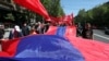 Armenia - The Armenian Communist Party holds a May Day demonstration in Yerevan, 1May2015.