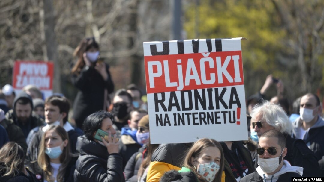 Protest frilensera u Beogradu, 8. april