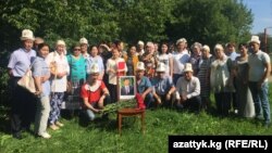 Акция поминовения кыргызстанского журналиста Уланбека Эгизбаева. Москва, 30 июля 2018 года.