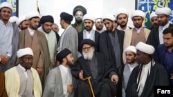 A group of Al-Mostafa seminary students in Mashhad.