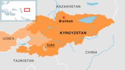 Kyrgyzstan -- Map of the Uzbek exclave of SOKH in Kyrgyzstan