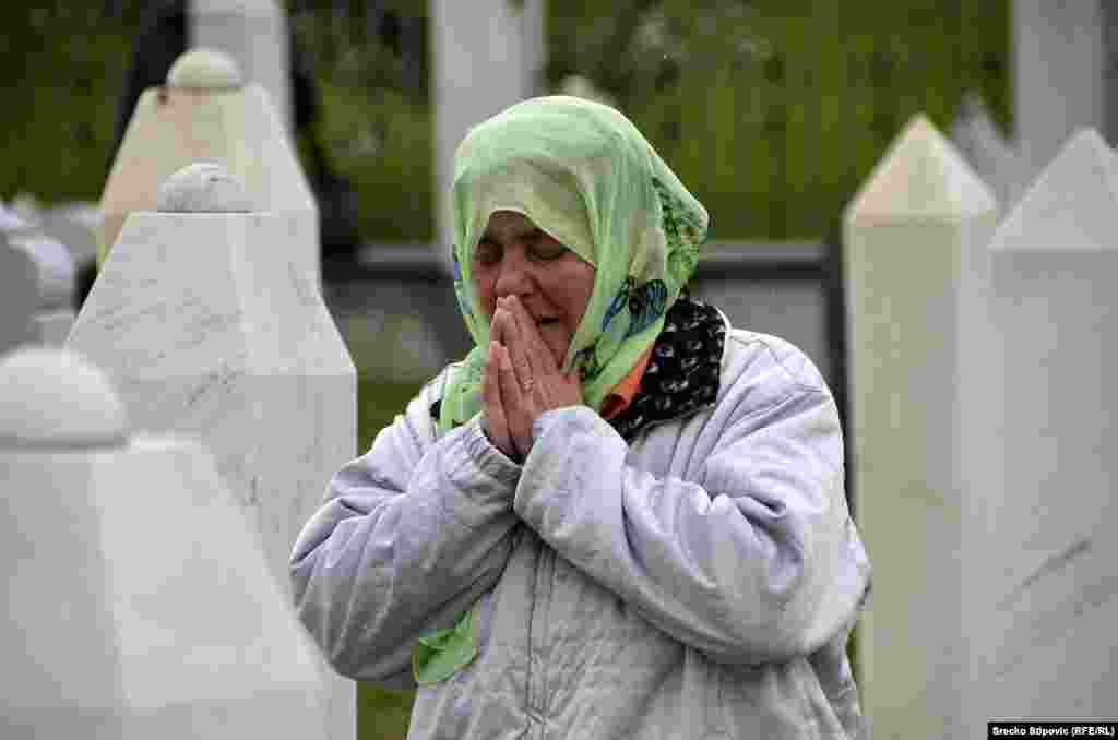 Bosnia-Herzegovina - Memorial to Muslim war crime victimes, Ahmici, Vitez, 16Apr2014.
