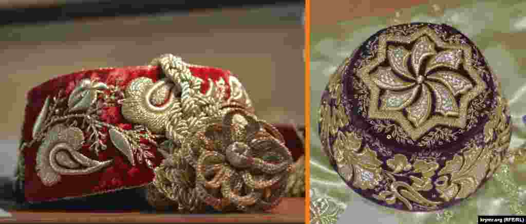 Отдельная тема выставки &ndash; традиционные головные уборы, выполненные с применением орнамента.