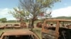 Burnt-out cars around Tskhinvali after last year's fighting (Photo: Tomas Polacek)