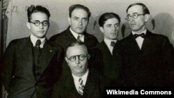 Azərbaycan bəstəkarları Üzeyir Hacıbəyov, Qara Qarayev, Əşrəf Həsənov, Səid Rüstəmov və Niyazi