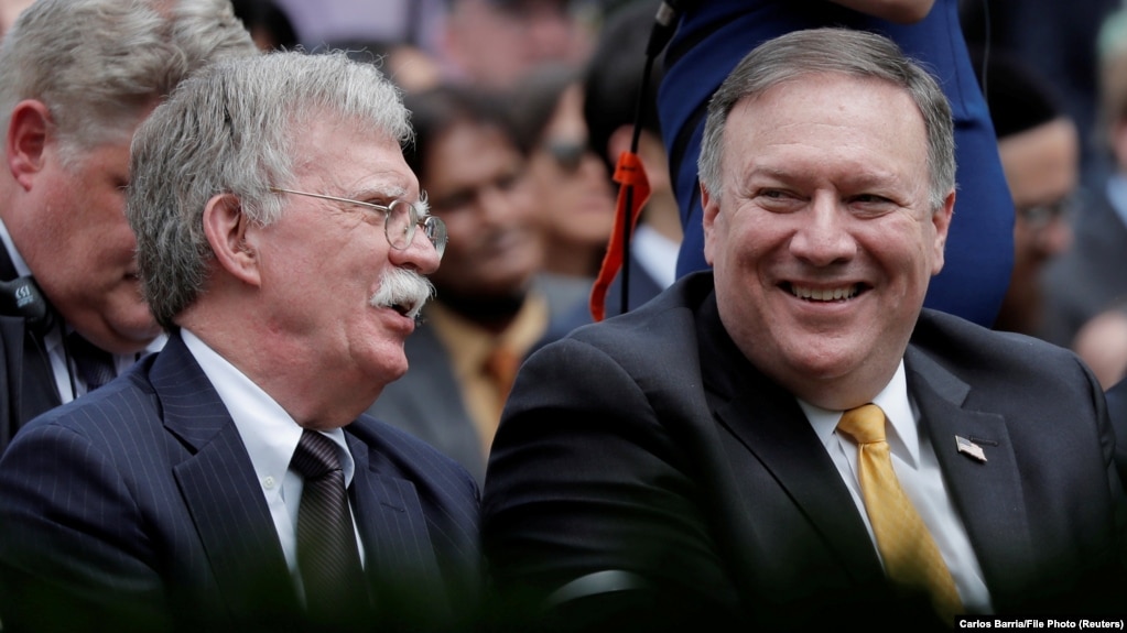 Image result for pompeo and bolton