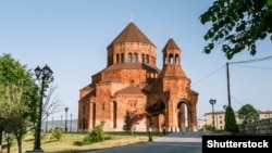 Nagorno-Karabakh - The Holy Mother of God Cathedral in Stepanakert before its destruction. 