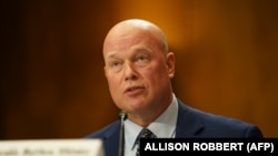 Matthew Whitaker la audierile Comisiei Senatului pentru Relații Externe privind numirea sa în funcția de reprezentant permanent al Statelor Unite în Consiliul NATO, Washington, DC, martie 2025.