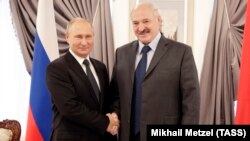 Сустрэча кіраўнікоў Расеі і Беларусі ў Магілёве, кастрычнік 2018 году.