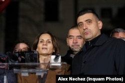 George Simion și Anca Alexandrescu, la primele exit-polluri.