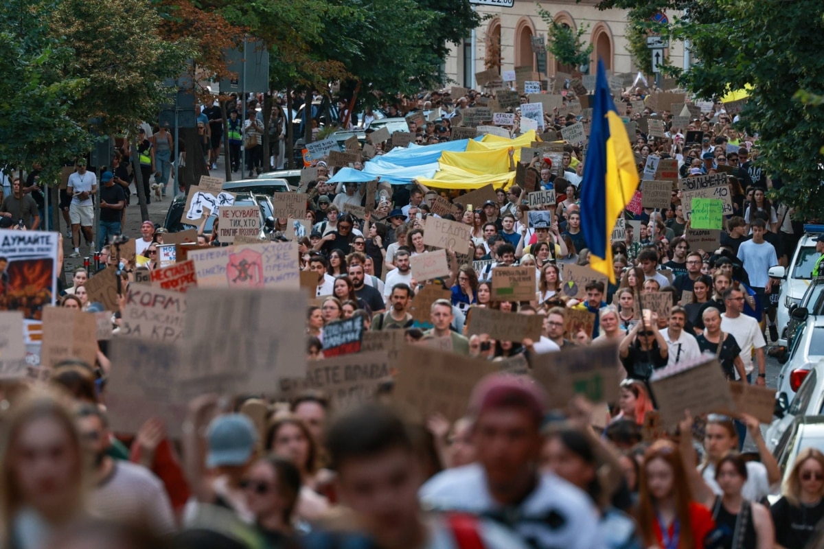 Кореспонденти Радіо Свобода нарахували кілька тисяч учасників ходи, Київ, 31 липня 2026 року