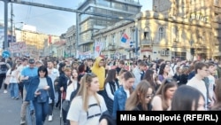 Hiljade ljudi na protestu u Beogradu, 7. mart 2025.