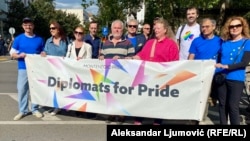 Diplomatski predstavnici na Paradi ponosa, 4. oktobra 2025.